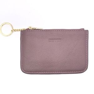 IXYVIA RFID Blocking secure Leather Zip Coin Purse